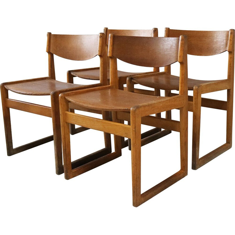 Set of 4 mid century chairs by Kvetny & Sønners Danish