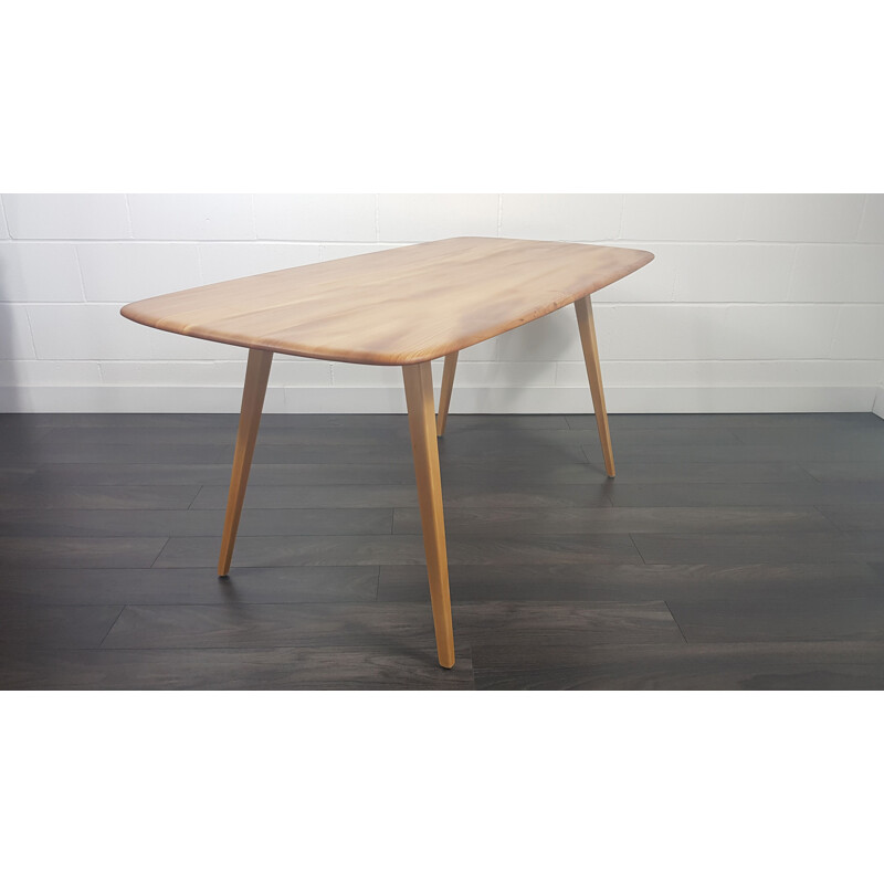 Vintage Ercol Plank Dining Table, number 3, 1960s