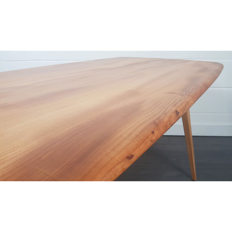 Vintage Ercol Plank Dining Table, number 3, 1960s