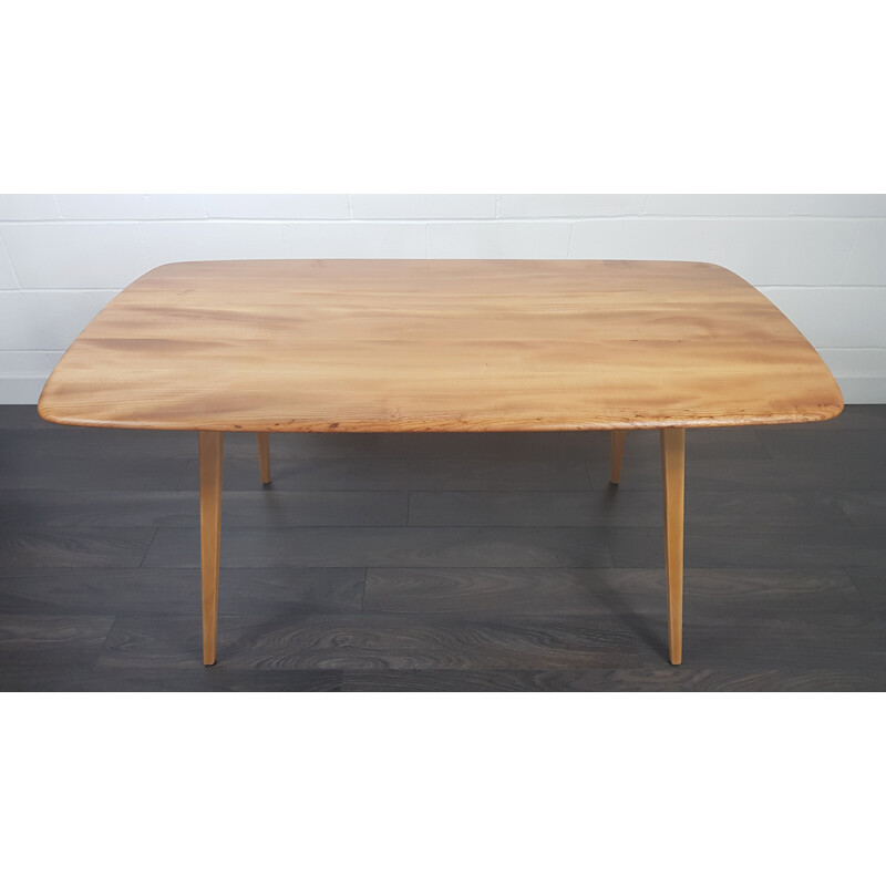 Vintage Ercol Plank Dining Table, number 3, 1960s