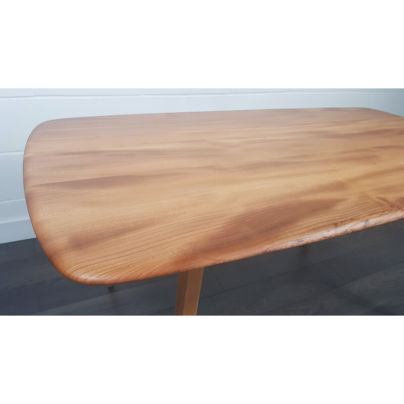 Vintage Ercol Plank Dining Table, number 3, 1960s