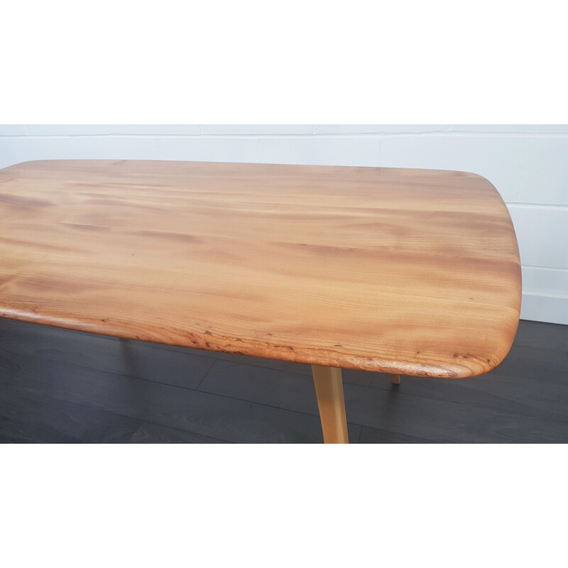 Vintage Ercol Plank Dining Table, number 3, 1960s