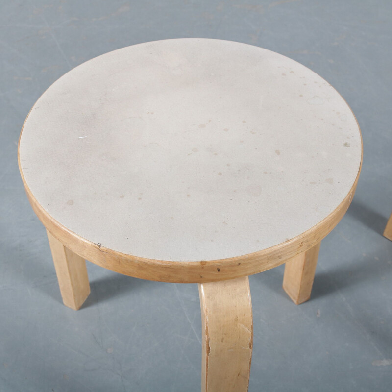 Vintage stools 'Model 60' by Alvar Aalto for Artek, Finland 1960s