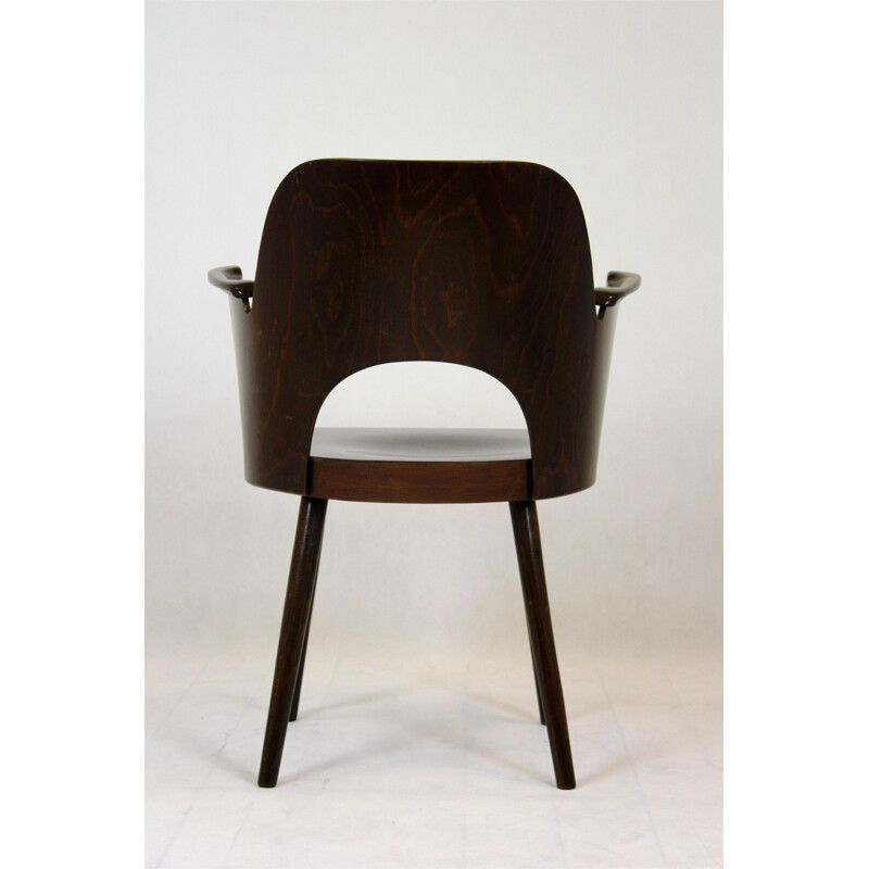 Vintage Wooden Armchair by Lubomír Hofmann for TON, 1950s