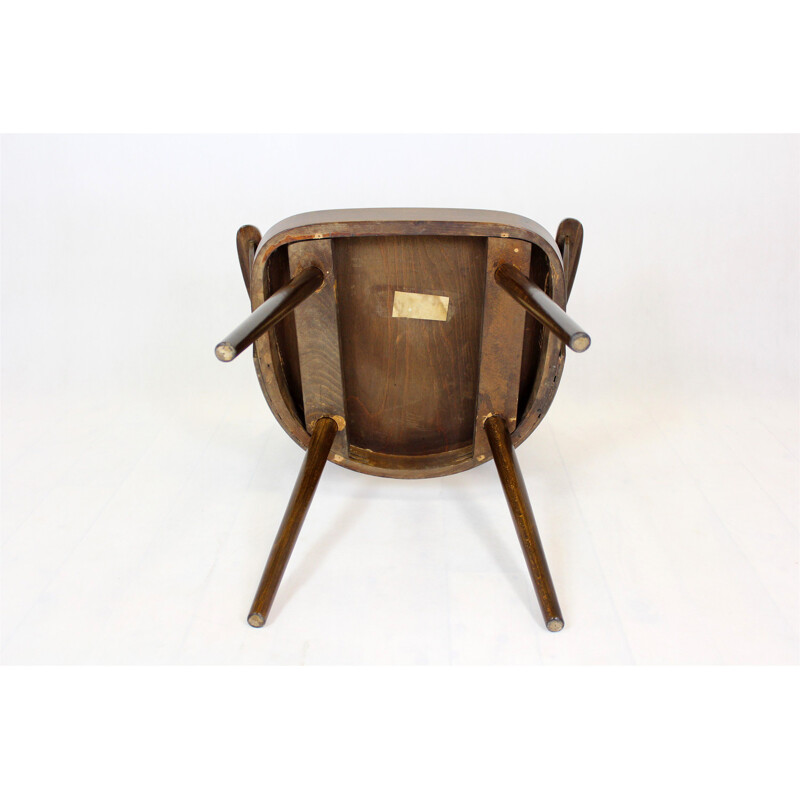 Fauteuil vintage en bois de Lubomír Hofmann pour TON 1950