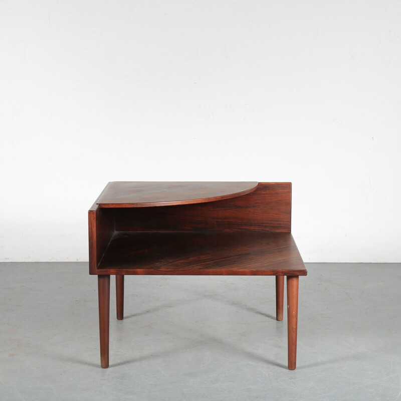 Vintage corner side table rosewood in Denmark 1960s