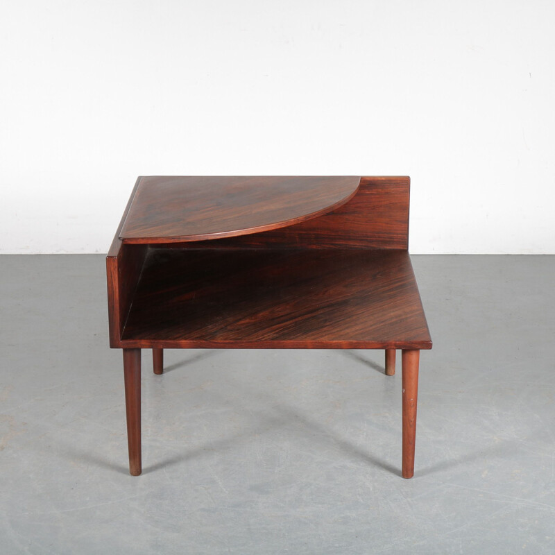 Vintage corner side table rosewood in Denmark 1960s