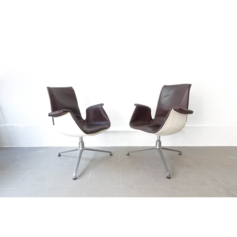 Mid-Century Pair of Armchairs by Preben Fabricius & Jørgen Kastholm for Kill International, 1960’s