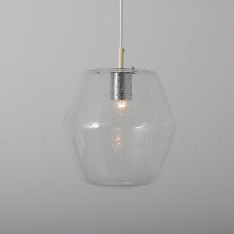 Vintage suspension lamp model "Kristall B1217" by Raak, Netherlands 1960