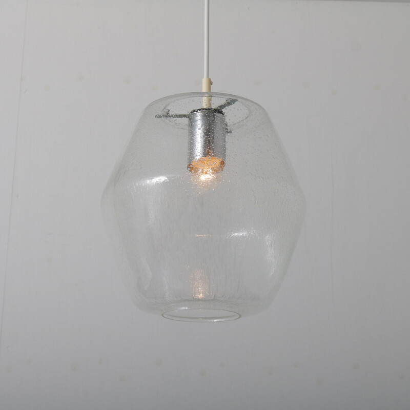 Vintage suspension lamp model "Kristall B1217" by Raak, Netherlands 1960