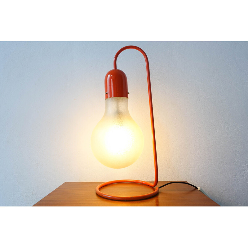 Vintage Red Table Lamp from Stilux Milano, 1970s