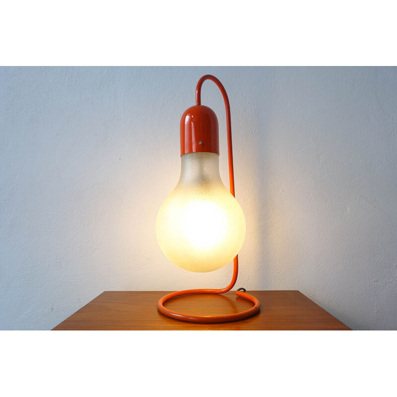 Vintage Red Table Lamp from Stilux Milano, 1970s