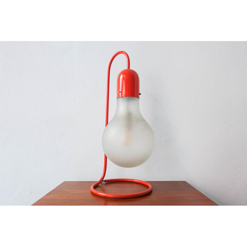 Vintage Red Table Lamp from Stilux Milano, 1970s