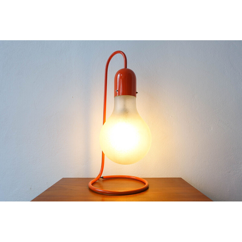 Vintage Red Table Lamp from Stilux Milano, 1970s