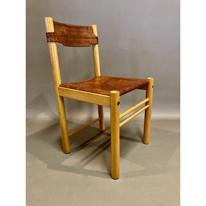 Ensemble de 4 chaises vintage Sede pour Ibisco 1960