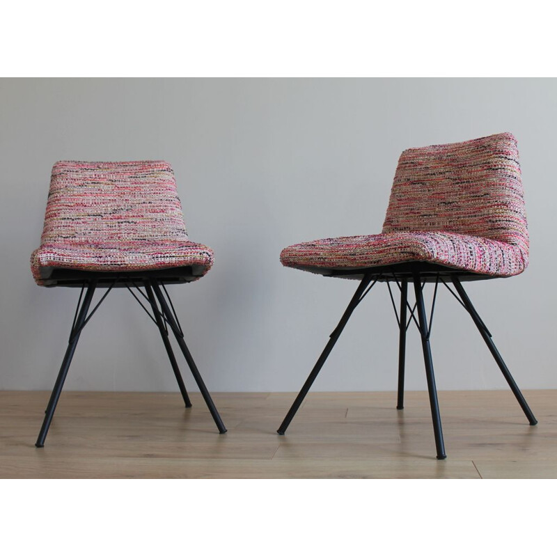Pair of Guermonprez 1950 vintage chairs