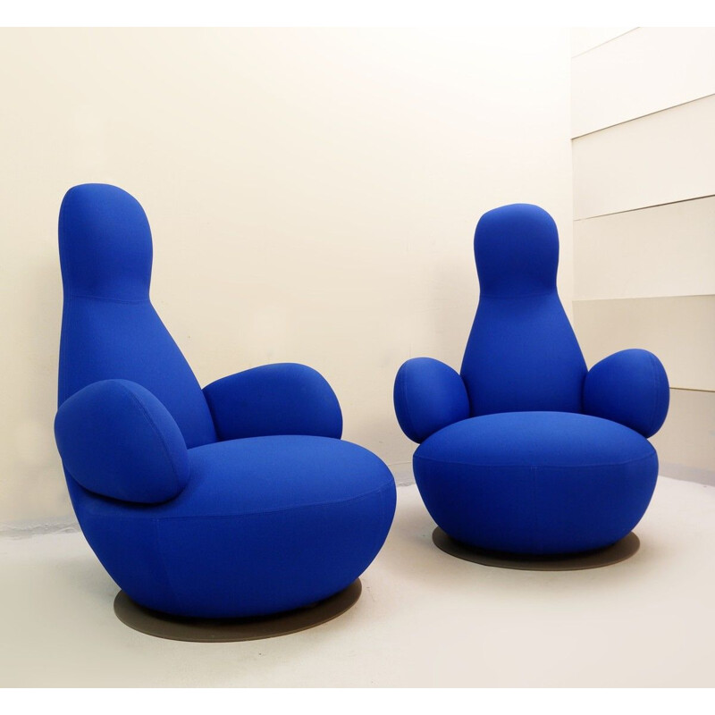 Pair of vintage swivel armchairs OPPO O50A by Stefan Borselius 2009