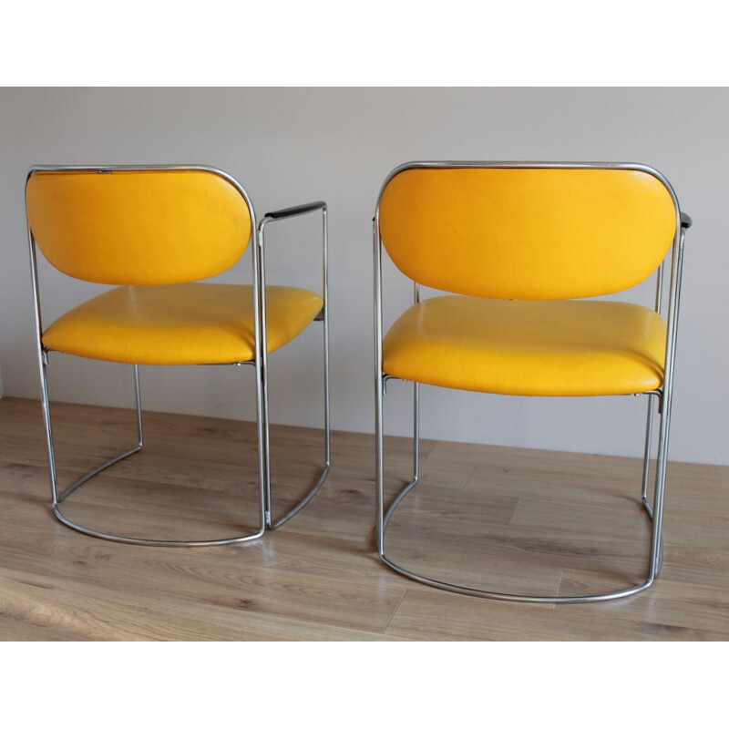 Pair of vintage armchairs GF Business 1980