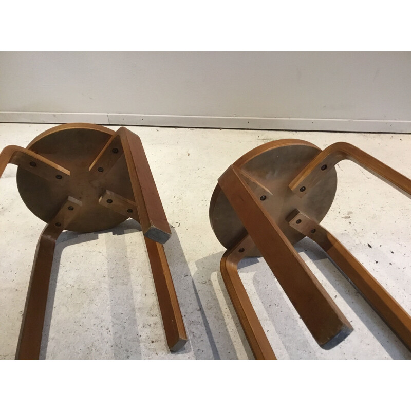 Pair of Mid-Century Stools by Alvar Aalto, 1960s