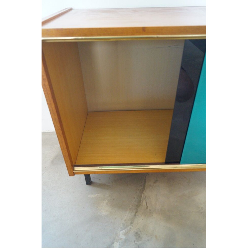 Vintage wood and glass sideboard 1960