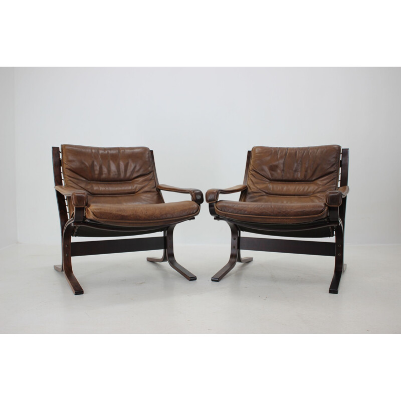 Pair Of Ingmar Relling Siesta Chairs for Westnofa, Norway 1970s