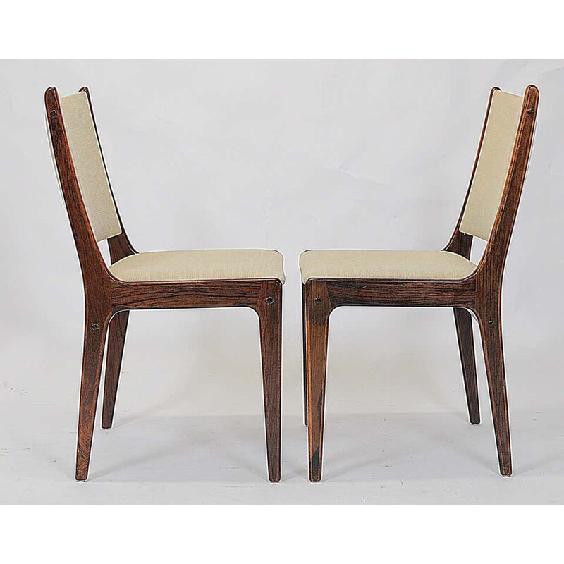 Satz von 8 Stühlen aus Palisanderholz Inc. Neupolsterung Acht von Johannes Andersen für Uldum Møbler, Dänemark 1960