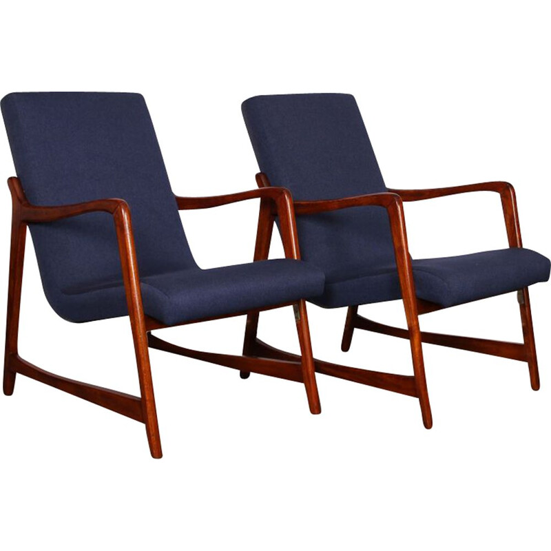 Pair of vintage armchairs by Barbara Fenrych, 1960