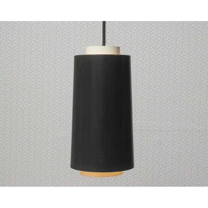 Black ceiling lamp in metal - 1960s