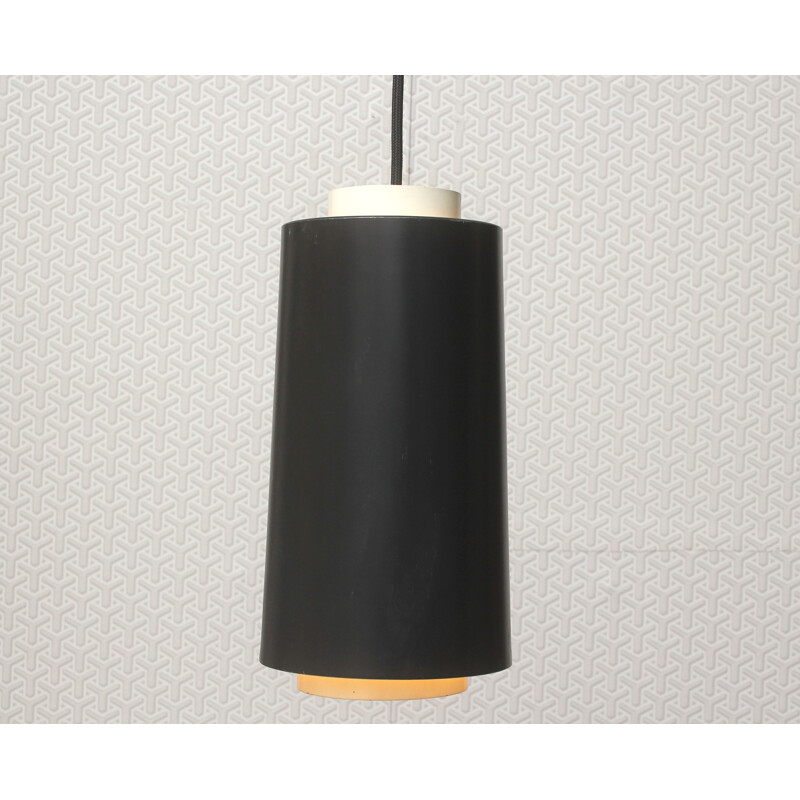 Black ceiling lamp in metal - 1960s