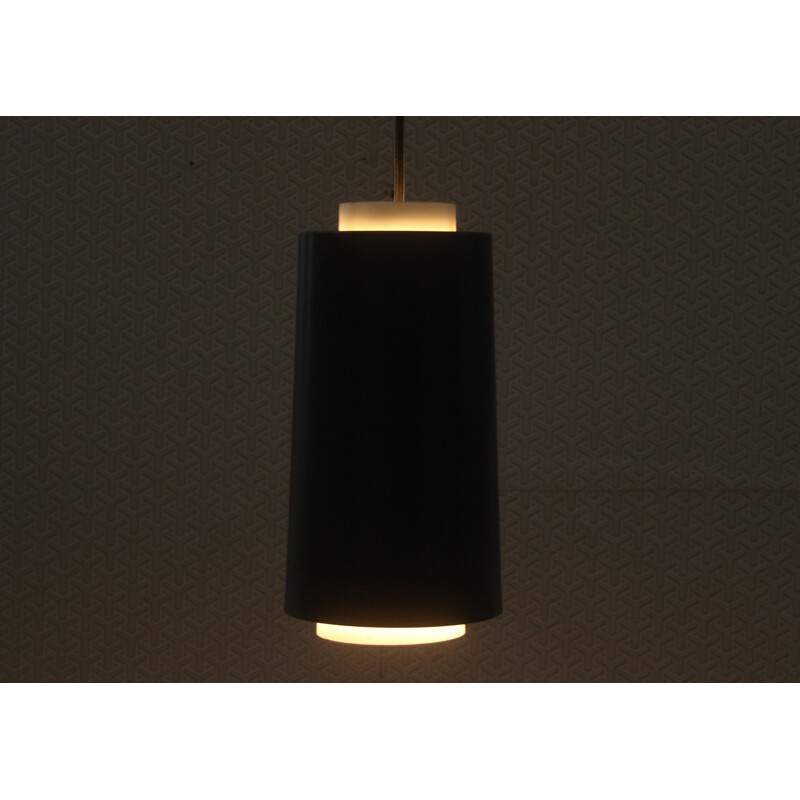 Black ceiling lamp in metal - 1960s