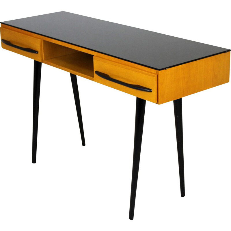 Table de bureau ou console vintage par Mojmír Požár pour UP Bučovice 1960