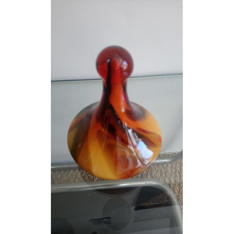 Vintage Apothecary jar candy box in blown glass from Italy 1970