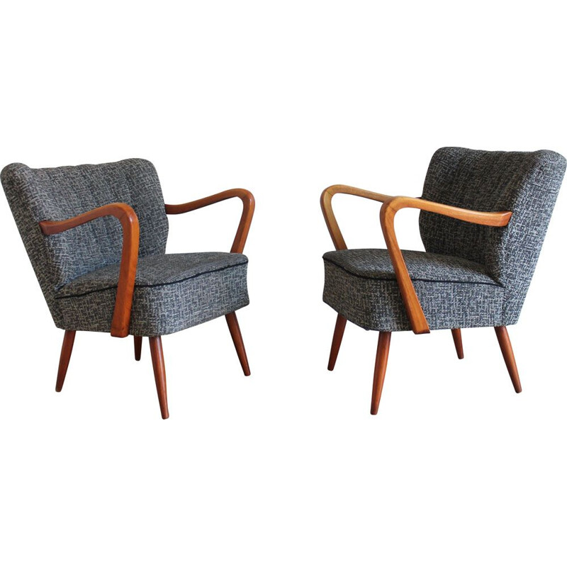 Pair of vintage armchairs Cocktail armchairs 1950