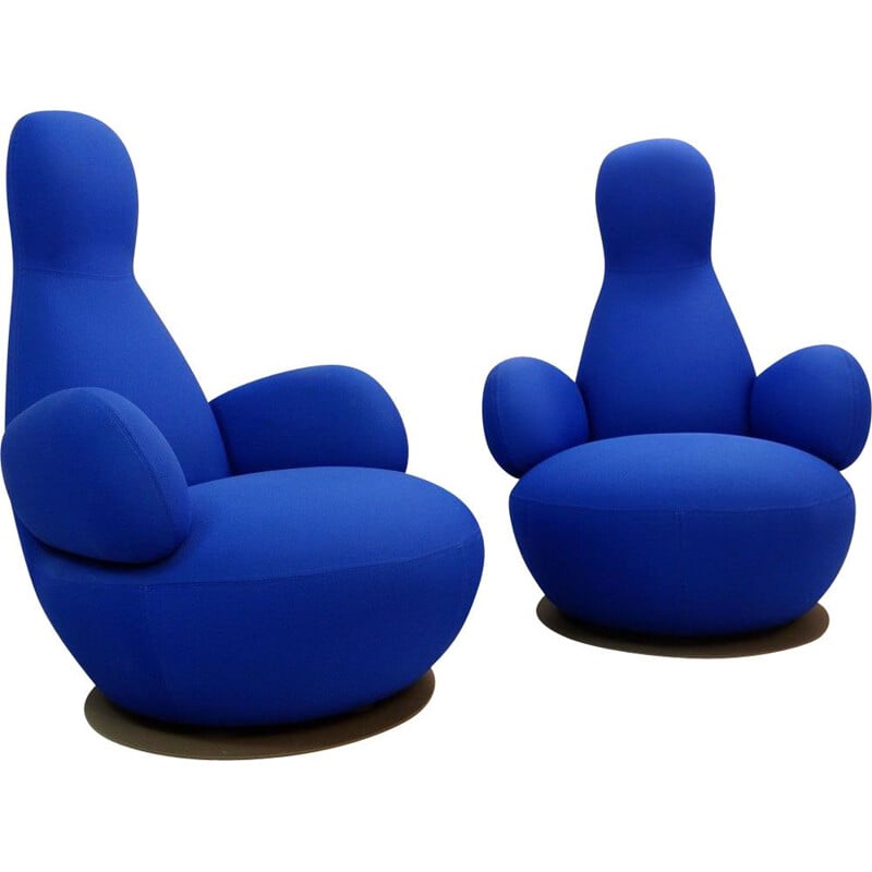 Pair of vintage swivel armchairs OPPO O50A by Stefan Borselius 2009