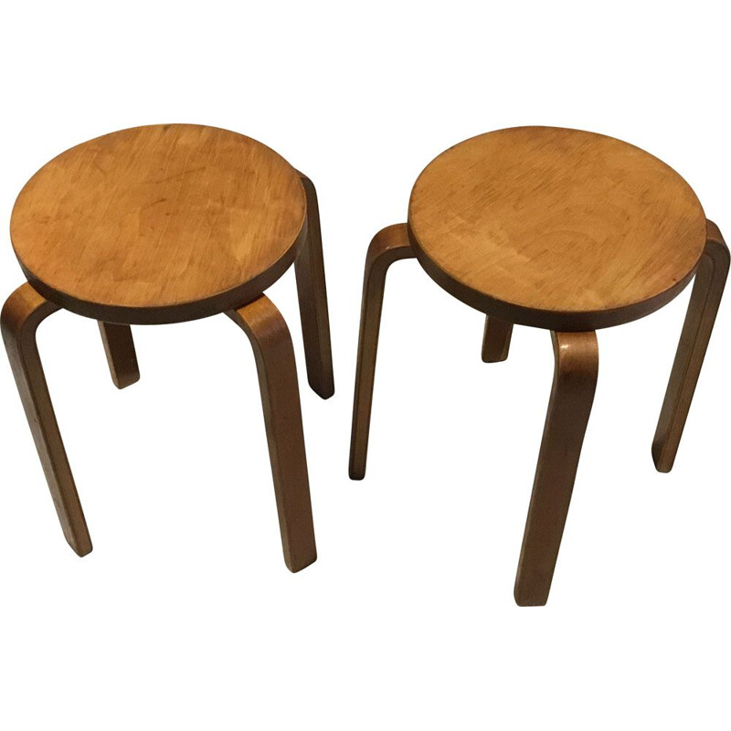 Pair of Mid-Century Stools by Alvar Aalto, 1960s