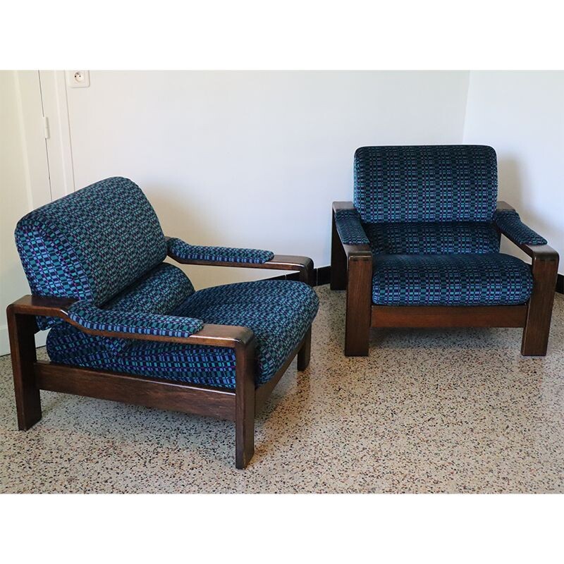 Vintage  rosewood sofa and armchairs scandinavian 1960