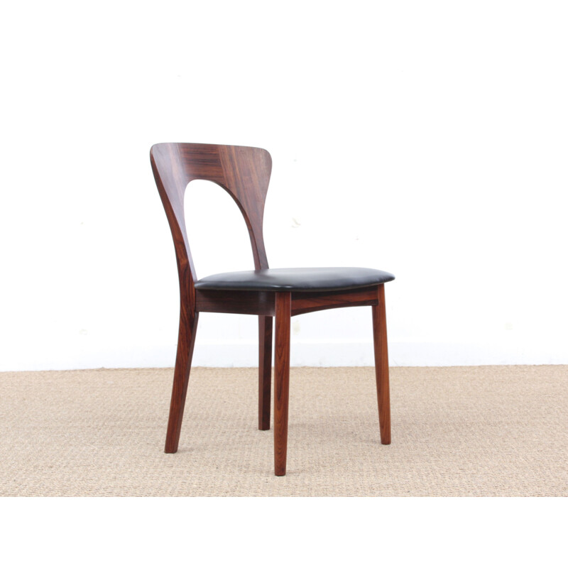 Suite of 4 vintage chairs in Rio rosewood model Peter by Niels Koefoed, 1958