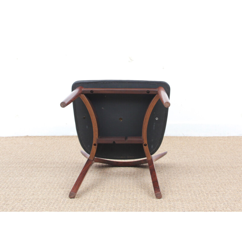 Suite of 4 vintage chairs in Rio rosewood model Peter by Niels Koefoed, 1958