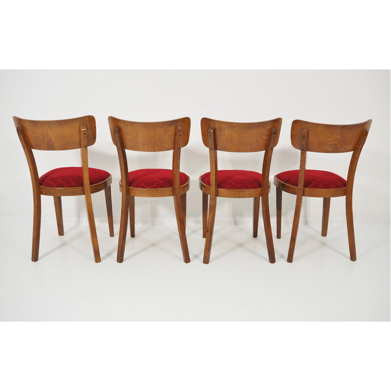 Set of 4 Vintage Art Deco Dining Chairs,  1960