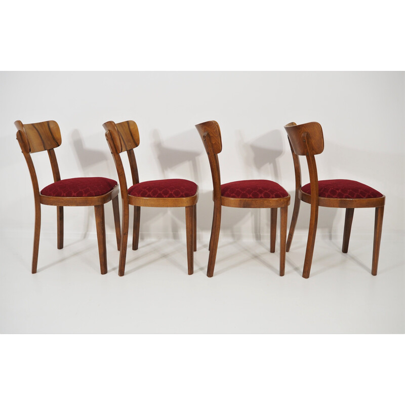 Set of 4 Vintage Art Deco Dining Chairs,  1960