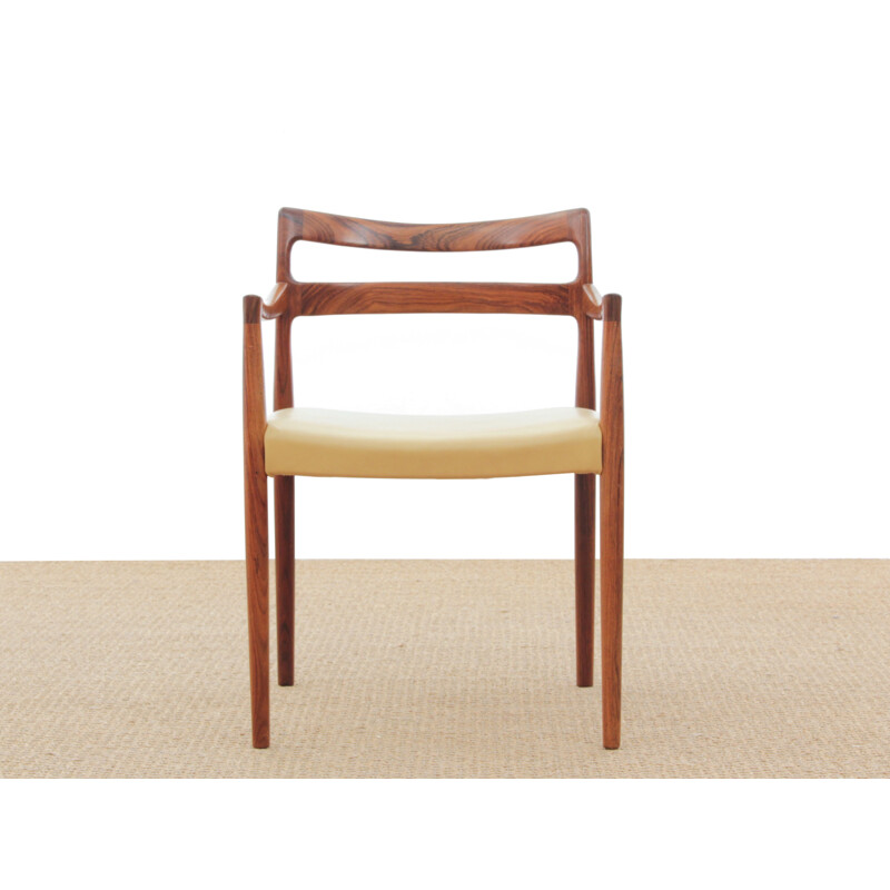 Fauteuil scandinave en palissandre de Rio, Kai Lyngfeldt pour  Søren Willadsen