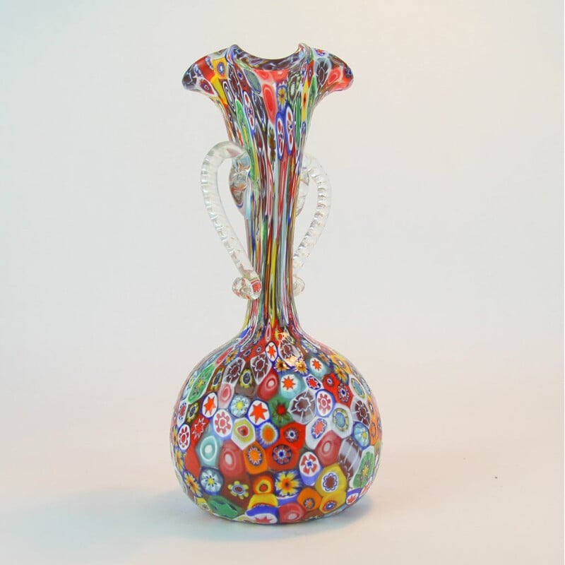 Vase vintage en verre de Murano de Fratelli Toso, 1960