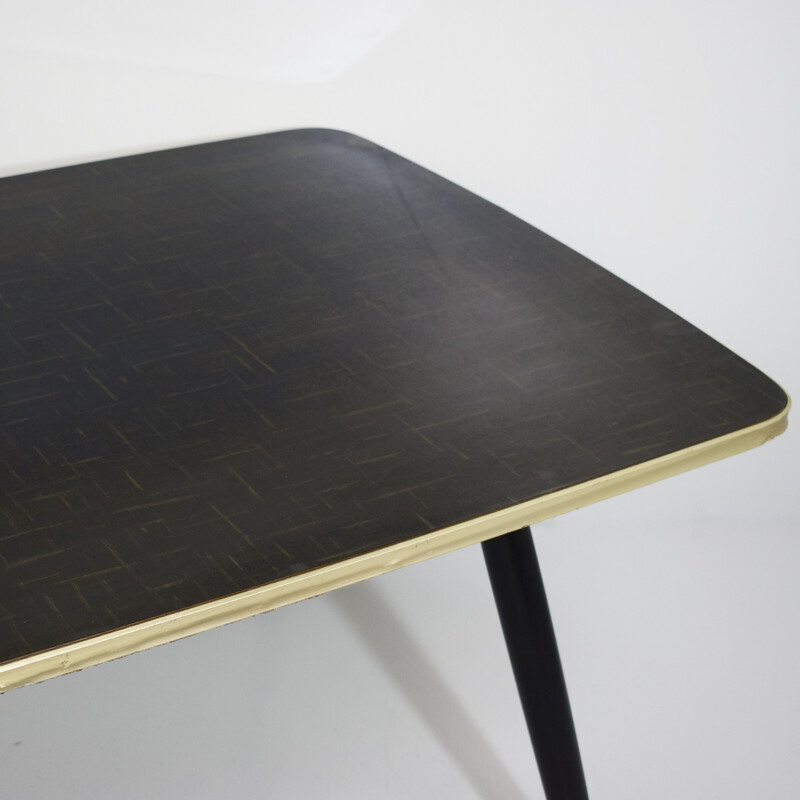 Grande table basse vintage à motif géométrique,1960