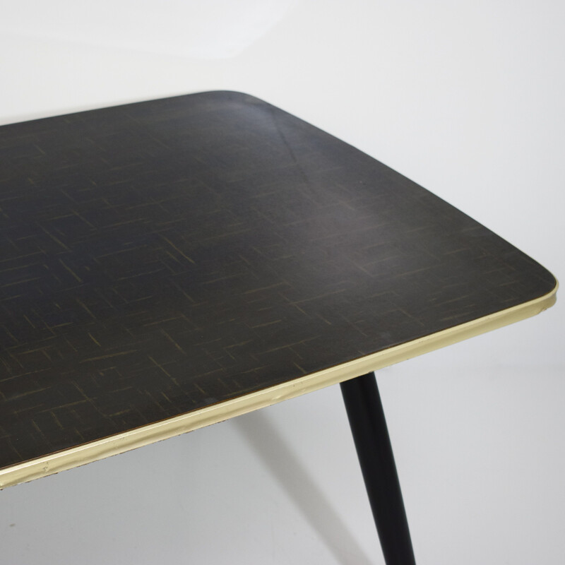 Large vintage coffee table with geometrical pattern,1960