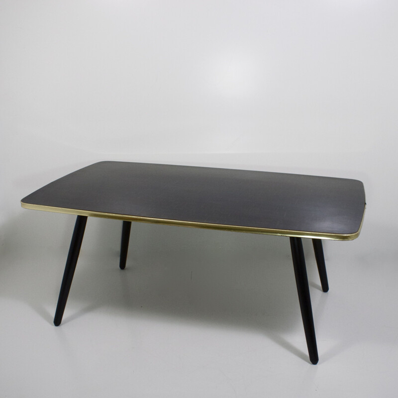 Large vintage coffee table with geometrical pattern,1960