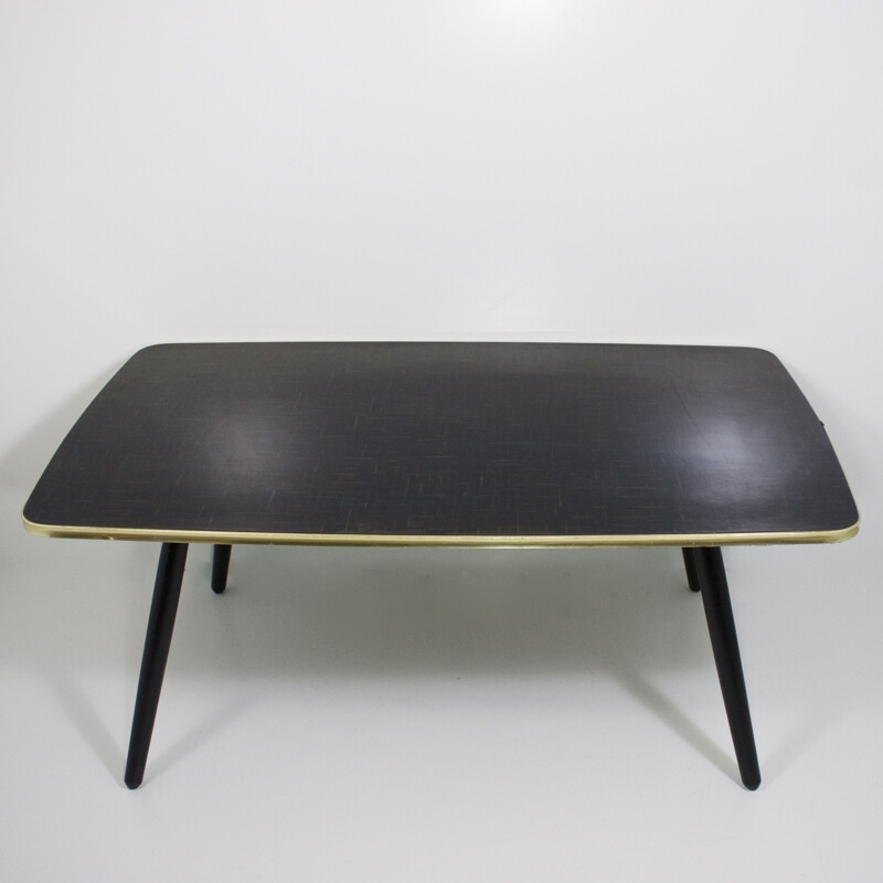 Grande table basse vintage à motif géométrique,1960