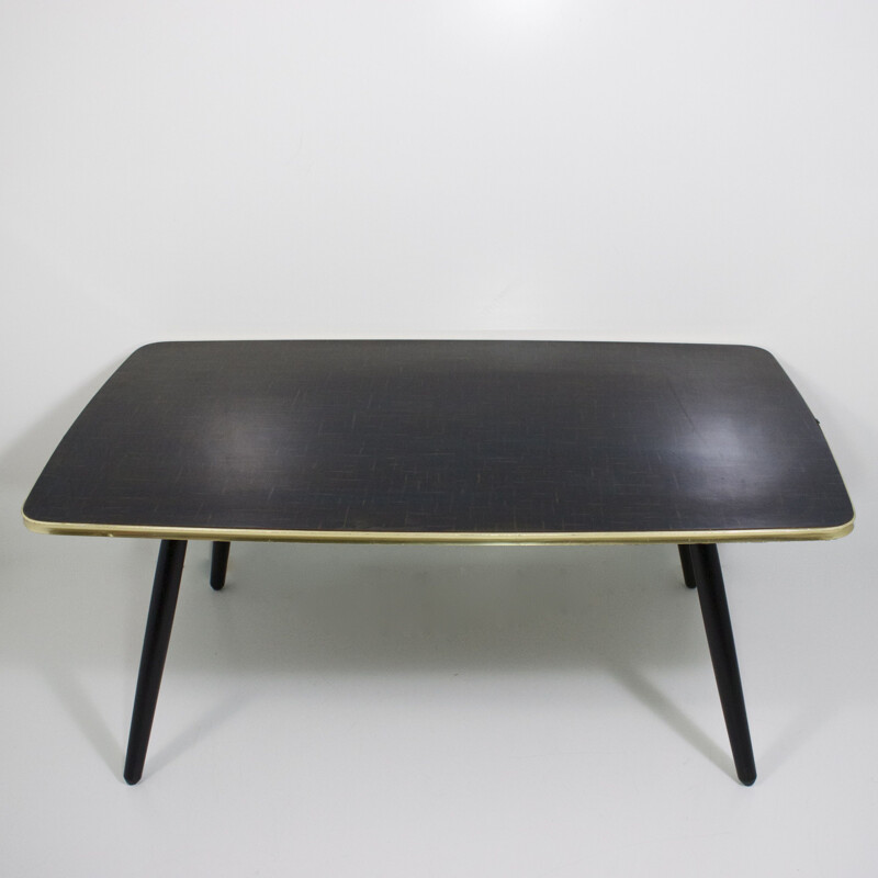 Large vintage coffee table with geometrical pattern,1960