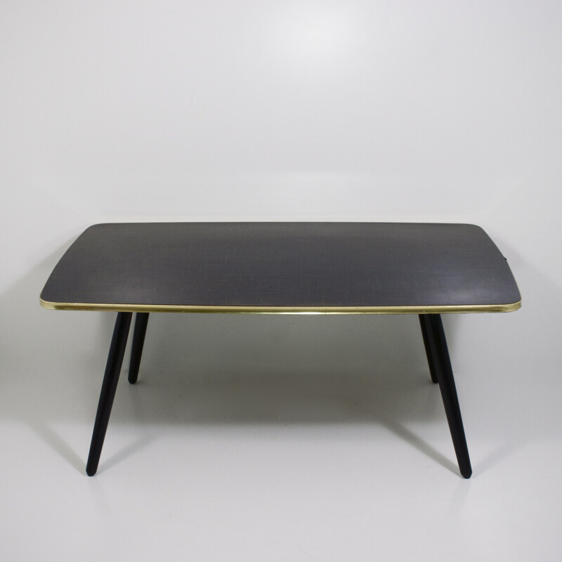 Large vintage coffee table with geometrical pattern,1960