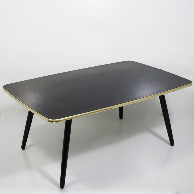 Large vintage coffee table with geometrical pattern,1960