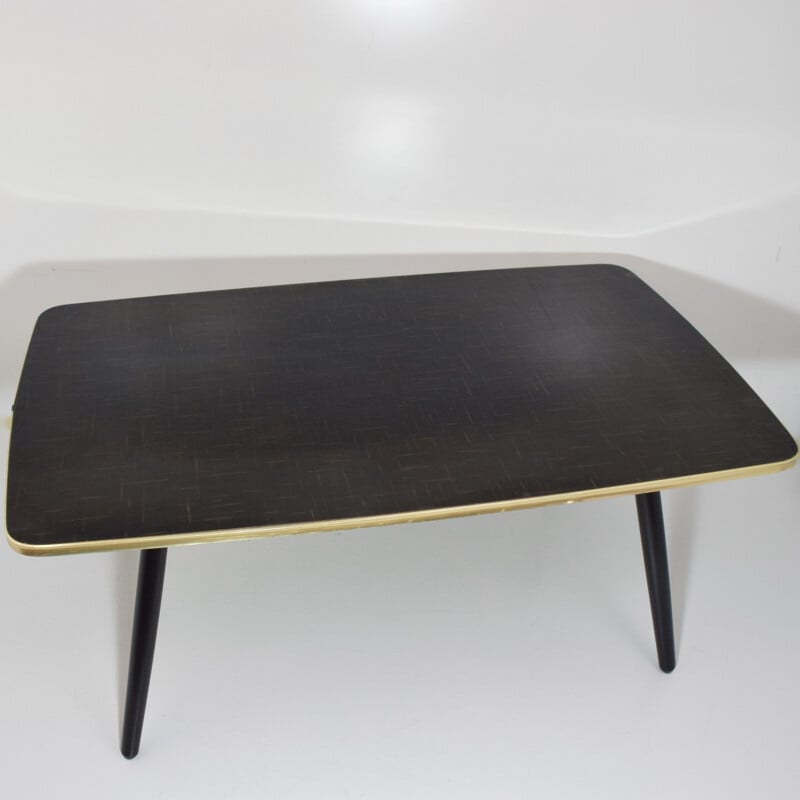 Large vintage coffee table with geometrical pattern,1960